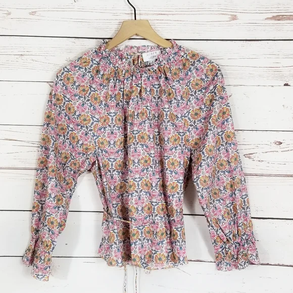 J. Crew x Liberty | Honeysuckle Floral Tie Waist Top NEW - Picture 5 of 11